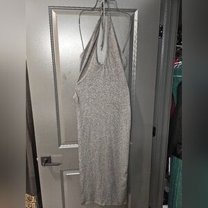 High Split Halter Dress